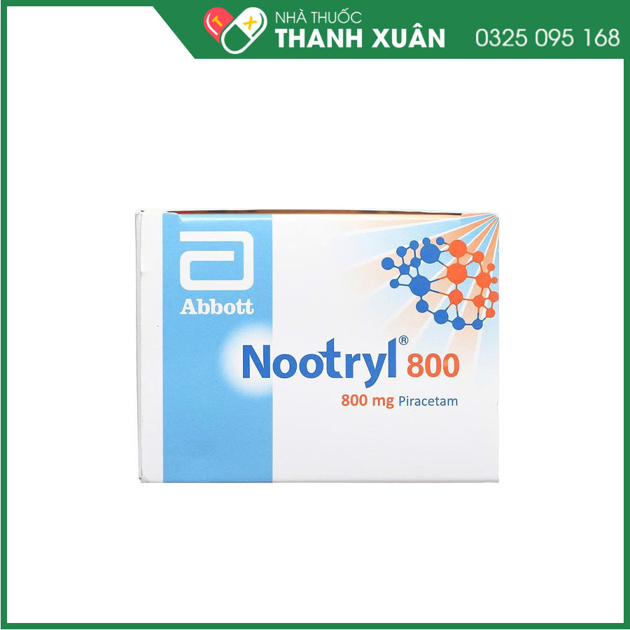 Nootryl 800 thuốc điều trị triệu chứng rung giật cơ, thiếu máu não, giảm nhận thức, chứng khó đọc ở trẻ em